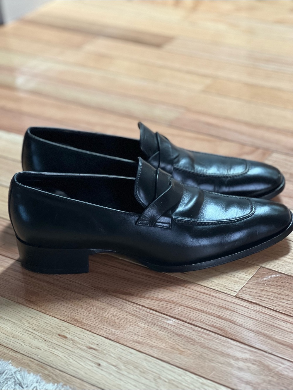 Tom Ford Black Leather Twisted Band Elkan Loafers - 8 1/2 TT